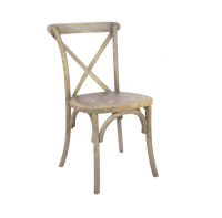 Medium Natural  White Grain X Back Chair